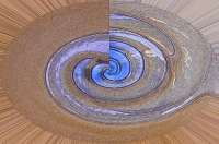 Digital art photo of a mud puddle Digital Art of a frozen mud puddle, created from an original photograph