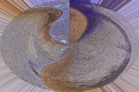 Digital art photo of a mud puddle Digital Art of a frozen mud puddle, created from an original photograph