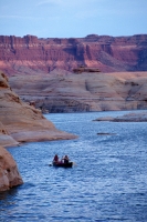 Canoeing Lake Powell, Utah Canoeists on Lake Powell, Utah Canoeists on Lake Powell, Utah