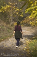 Hiking the Quarry Trail, Auburn, Calfornia  Woman walking on the Quarry Trail, Auburn State Recreation Area, California
