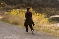 Hiking the Quarry Trail, Auburn, California  Woman walking on the Quarry Trail, Auburn State Recreation Area, California