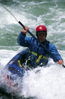 Whitewater Kayaking, Auburn, California Kayaker on the middle fork of the American River, Auburn, California