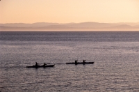 Kayakers near San Juan Island, Washington Sea Kayakers off San Juan Island, Washington