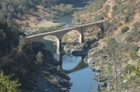 No Hands Bridge, Auburn, California Old train tressel over the American River near Auburn, CA. Now part of the Western States Trail. 