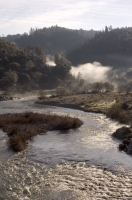 American River, Auburn, California Early morning fog over the confluence of the north and middle forks of the American River, Auburn, CA