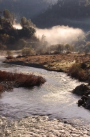 DT-CA-11-04 Early morning fog over the confluence of the north and middle forks of the American River, Auburn, California