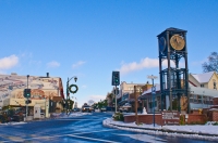 DT-CA-2130 Downtown Auburn, California in the snow.