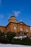 DT-CA-2135 Historic Auburn Courthouse in the snow, Auburn, California.