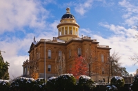 DT-CA-2138 Historic Auburn Courthouse in the snow, Auburn, California.