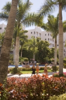 Cabo San Lucas, Mexico Women walking through the grounds at Pueblo Bonito Rose' Resort, Cabo San Lucas, Baja California, Mexico