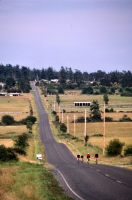 Cycling on San Juan Island, Washington  Cyclists pedaling through the countryside, San Juan Island, Washington
