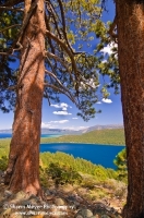 DT-CA-2157 Fallen Leaf Lake, with Lake Tahoe in the background, taken from the Mount Tallac Trail, Lake Tahoe, California.